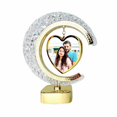 Crystal Moon Heart Touch Lamp