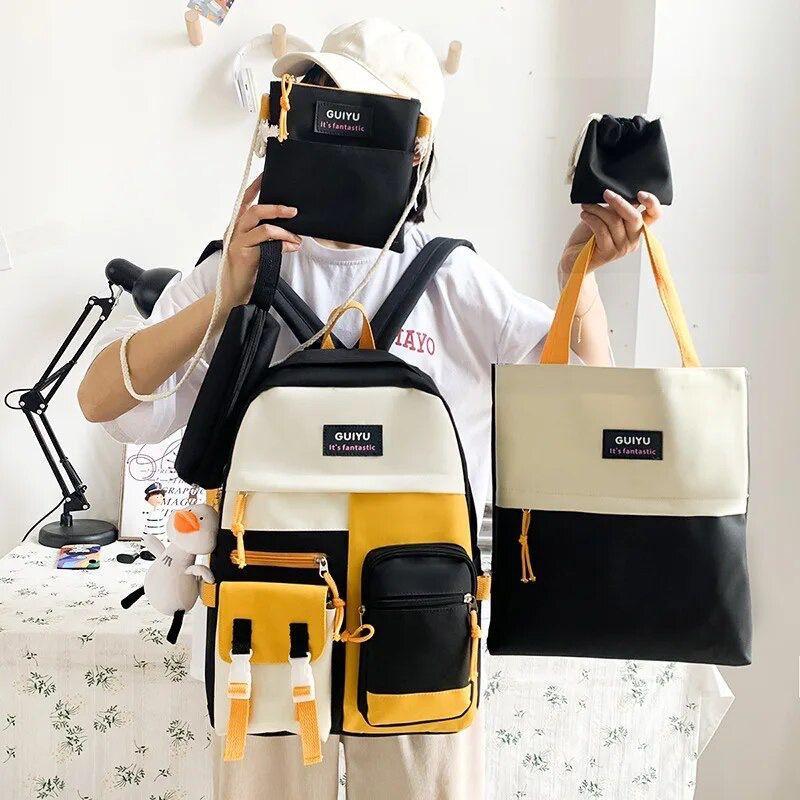 ColorBlock Campus Backpack Set