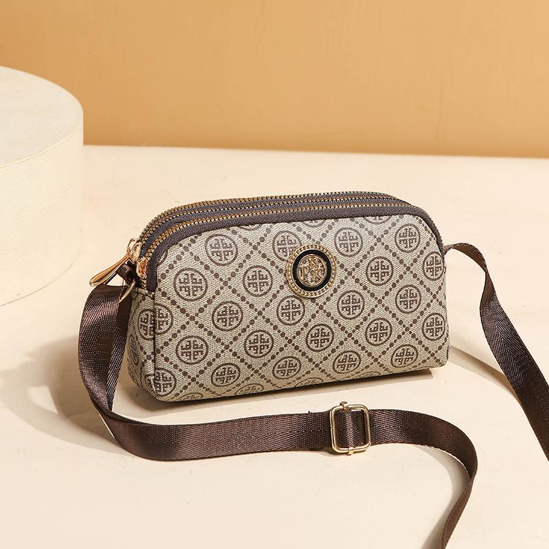 Fashionable PU Leather Monogram Crossbody Purse