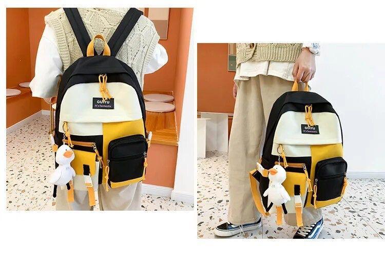 ColorBlock Campus Backpack Set