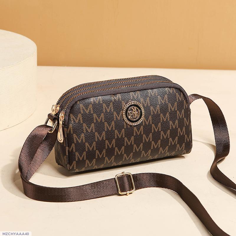 Fashionable PU Leather Monogram Crossbody Purse