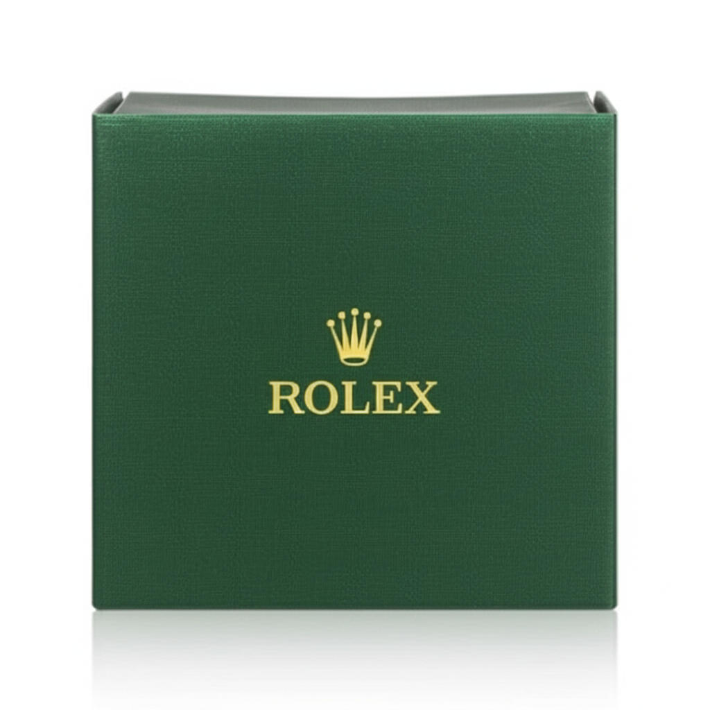 Yacht Master Style Watch with Date, PVC Strap & Rolex Box