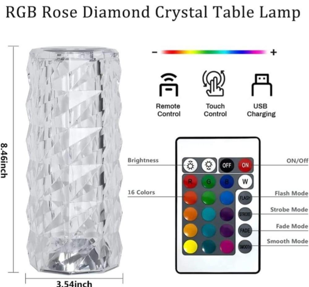 Diamond Touch Lamp (16 RGB)