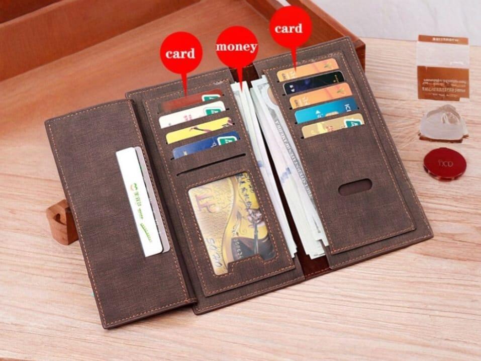 Men's Stylish PU Leather Long Wallet