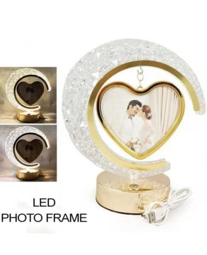 Crystal Moon Heart Touch Lamp