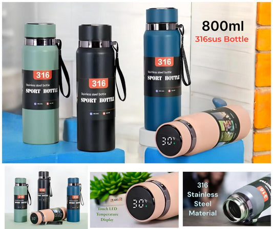 New 800ml Smart LED Temperature Display Water Bottle