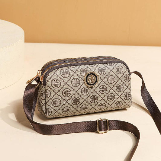Fashionable PU Leather Monogram Crossbody Purse